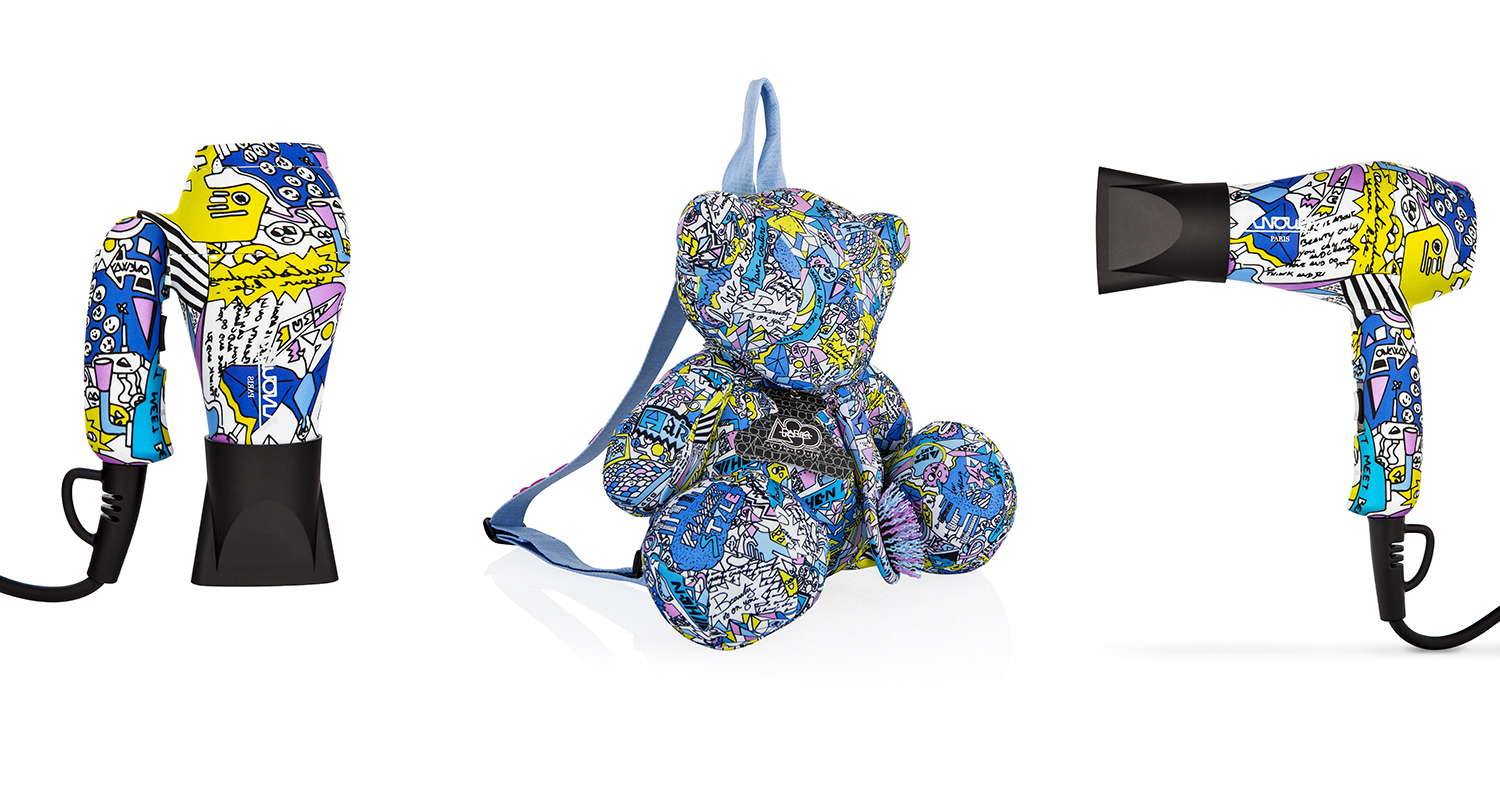 תמונה ראשית של תיק גב בצורת דובי ופן שיער מקופל ופתוח