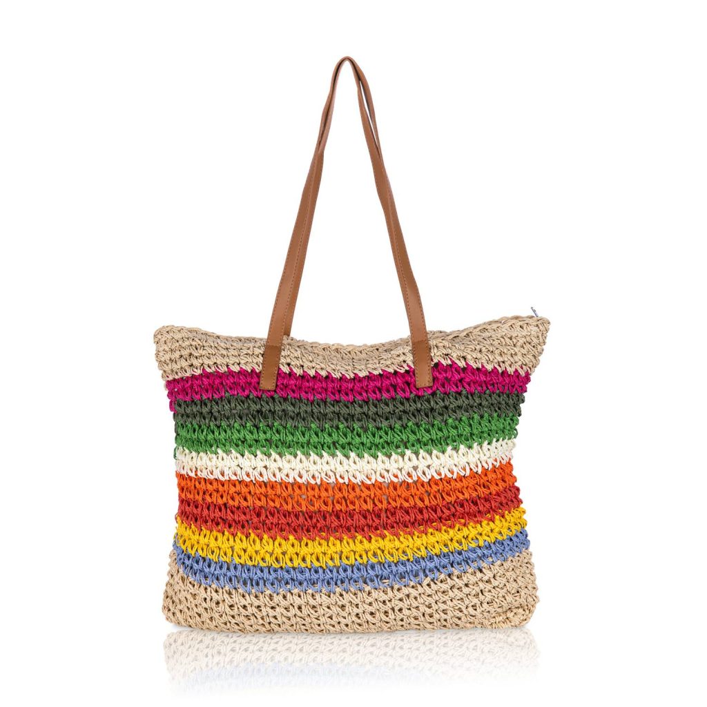 תיק קש צבעוני לנשים